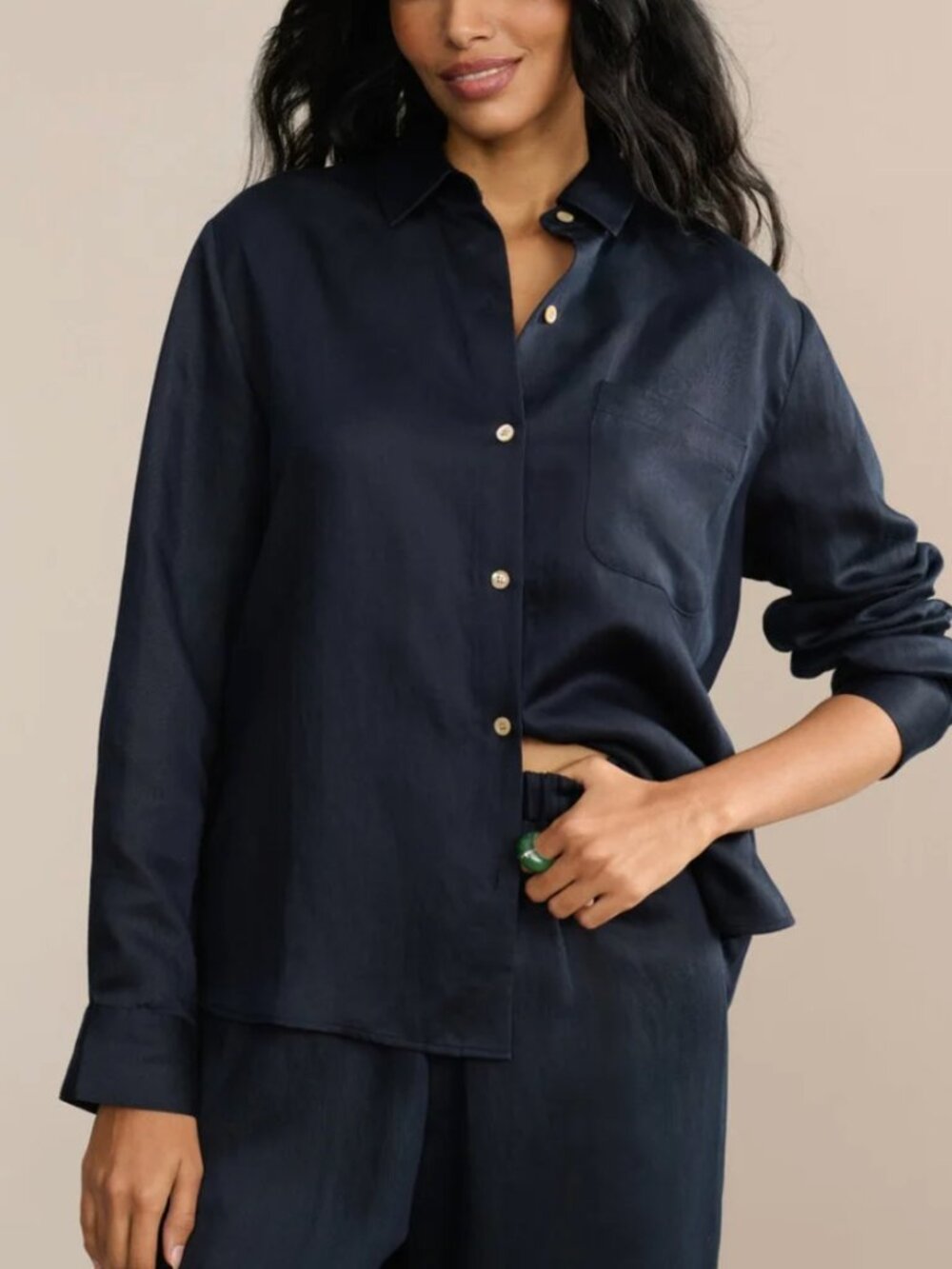 💙 Jenni Kayne Madeline Shirt, Navy, Size: M 💙